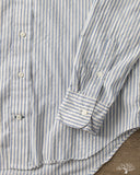 Gitman Vintage Japanese Organic Cotton Dobby Stripe Button Down - White