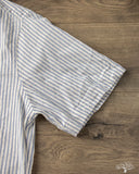 Gitman Vintage Japanese Organic Cotton Dobby Stripe Short Sleeve Button Down - White