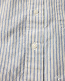 Gitman Vintage Japanese Organic Cotton Dobby Stripe Short Sleeve Button Down - White