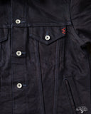 Iron Heart IH-526J-142ib - 14oz Selvedge Denim Modified Type III Jacket - Indigo/Black