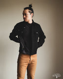 Iron Heart IH-526J-SBG - 21oz Selvedge Denim Modified Type III Jacket - Superblack (Fades To Grey)