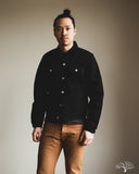 Iron Heart IH-526J-SBG - 21oz Selvedge Denim Modified Type III Jacket - Superblack (Fades To Grey)