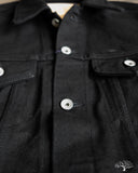 Iron Heart IH-526J-SBG - 21oz Selvedge Denim Modified Type III Jacket - Superblack (Fades To Grey)