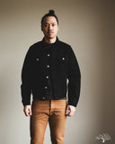 Iron Heart IH-526J-SBG - 21oz Selvedge Denim Modified Type III Jacket - Superblack (Fades To Grey)