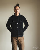 Iron Heart IH-526J-SLBod - 16oz Slubby Selvedge Denim Type III Jacket - Indigo Overdyed Black
