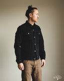 Iron Heart IH-526J-SLBod - 16oz Slubby Selvedge Denim Type III Jacket - Indigo Overdyed Black