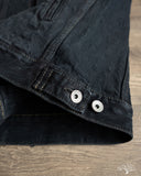 Iron Heart IH-526J-SLBod - 16oz Slubby Selvedge Denim Type III Jacket - Indigo Overdyed Black