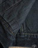 Iron Heart IH-526J-SLBod - 16oz Slubby Selvedge Denim Type III Jacket - Indigo Overdyed Black