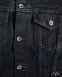 Iron Heart IH-526Lod - 19oz Left Hand Twill Type III Modified Denim Jacket - Indigo Overdyed Black