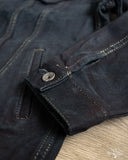 Iron Heart IH-526Lod - 19oz Left Hand Twill Type III Modified Denim Jacket - Indigo Overdyed Black