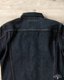Iron Heart IH-526Lod - 19oz Left Hand Twill Type III Modified Denim Jacket - Indigo Overdyed Black