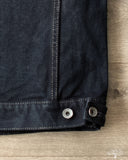 Iron Heart IH-526Lod - 19oz Left Hand Twill Type III Modified Denim Jacket - Indigo Overdyed Black