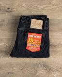 Iron Heart - IH-555S-19Lod - 19oz Left Hand Twill Selvedge Denim Slim Cut Jeans - Indigo Overdyed Black