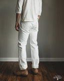 Iron Heart IH-634-WT - 13.5oz Cotton Twill Straight Cut Denim Trousers - White