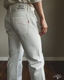 Iron Heart IH-634-WT - 13.5oz Cotton Twill Straight Cut Denim Trousers - White
