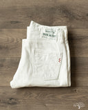 Iron Heart IH-634-WT - 13.5oz Cotton Twill Straight Cut Denim Trousers - White