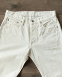 Iron Heart IH-634-WT - 13.5oz Cotton Twill Straight Cut Denim Trousers - White