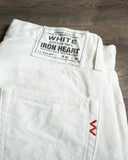 Iron Heart IH-634-WT - 13.5oz Cotton Twill Straight Cut Denim Trousers - White