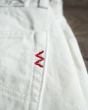 Iron Heart IH-634-WT - 13.5oz Cotton Twill Straight Cut Denim Trousers - White