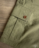 Iron Heart IH-740-GRN - 9oz Canvas Military Cargo Shorts - Green