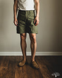 Iron Heart IH-740-GRN - 9oz Canvas Military Cargo Shorts - Green
