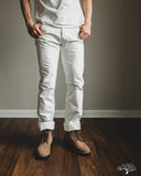 Iron Heart IH-888-WT - 13.5oz Cotton Twill High Rise Tapered Denim Trousers - White