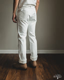 Iron Heart IH-888-WT - 13.5oz Cotton Twill High Rise Tapered Denim Trousers - White