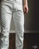 Iron Heart IH-888-WT - 13.5oz Cotton Twill High Rise Tapered Denim Trousers - White