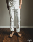 Iron Heart IH-888-WT - 13.5oz Cotton Twill High Rise Tapered Denim Trousers - White