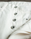 Iron Heart IH-888-WT - 13.5oz Cotton Twill High Rise Tapered Denim Trousers - White