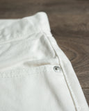 Iron Heart IH-888-WT - 13.5oz Cotton Twill High Rise Tapered Denim Trousers - White