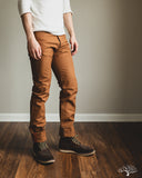 Iron Heart IH-888D - 17oz Duck High Rise Tapered Cut Pants - Brown
