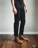 Iron Heart IH-888S-142od - Indigo Overdyed Black High Rise Tapered Denim