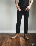Iron Heart IH-888S-142od - Indigo Overdyed Black High Rise Tapered Denim