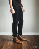 Iron Heart IH-888S-142od - Indigo Overdyed Black High Rise Tapered Denim