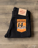Iron Heart IH-888S-142od - Indigo Overdyed Black High Rise Tapered Denim