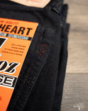 Iron Heart IH-888S-142od - Indigo Overdyed Black High Rise Tapered Denim