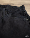 Iron Heart IH-888S-142od - Indigo Overdyed Black High Rise Tapered Denim