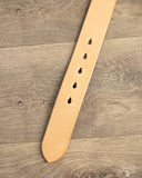 Iron Heart IHB-08-NAT Heavy Duty "Tochigi" Leather Belt with Nickel Garrison Buckle - Natural