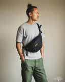 Iron Heart IHE-51-IND - Diamond Stitched 25oz Selvedge Denim Waist Bag - Indigo