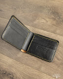 Iron Heart IHG-071-BLK - Slimline Small Shell Cordovan Wallet - Black