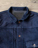 Iron Heart IHJ-140-IG - 19oz Selvedge Denim Type I Jacket - Indigo/Grey