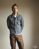 Iron Heart IHJ-141-IND - 10.5oz Narrow Stripe Hickory Type I Jacket - Indigo