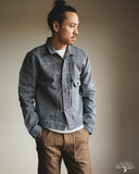 Iron Heart IHJ-141-IND - 10.5oz Narrow Stripe Hickory Type I Jacket - Indigo