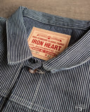 Iron Heart IHJ-141-IND - 10.5oz Narrow Stripe Hickory Type I Jacket - Indigo
