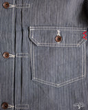 Iron Heart IHJ-141-IND - 10.5oz Narrow Stripe Hickory Type I Jacket - Indigo
