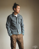 Iron Heart IHJ-141-IND - 10.5oz Narrow Stripe Hickory Type I Jacket - Indigo
