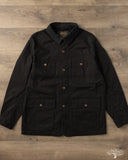 Iron Heart IHJ-148-BLK - 10oz Kurashikizome Organic Cotton Duck Chore Jacket - Black