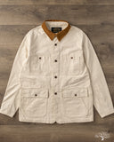 Iron Heart IHJ-148-IVO - 10oz Kurashikizome Organic Cotton Duck Chore Jacket - Ivory