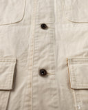 Iron Heart IHJ-148-IVO - 10oz Kurashikizome Organic Cotton Duck Chore Jacket - Ivory